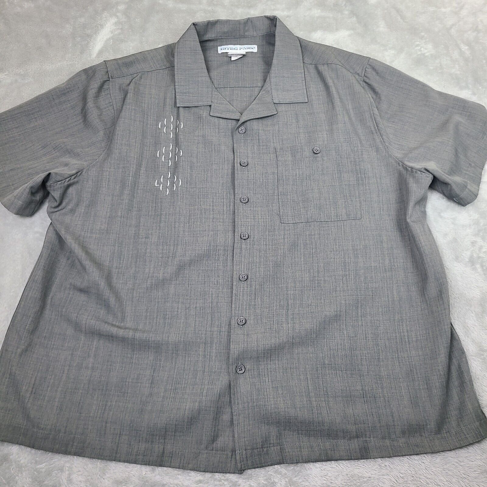 Vintage Irvine Park Shirt 2XL Short Sleeve Gray Button Up W/Pocket E Size US XXL / EU 58 / 5 - 1 Thumbnail