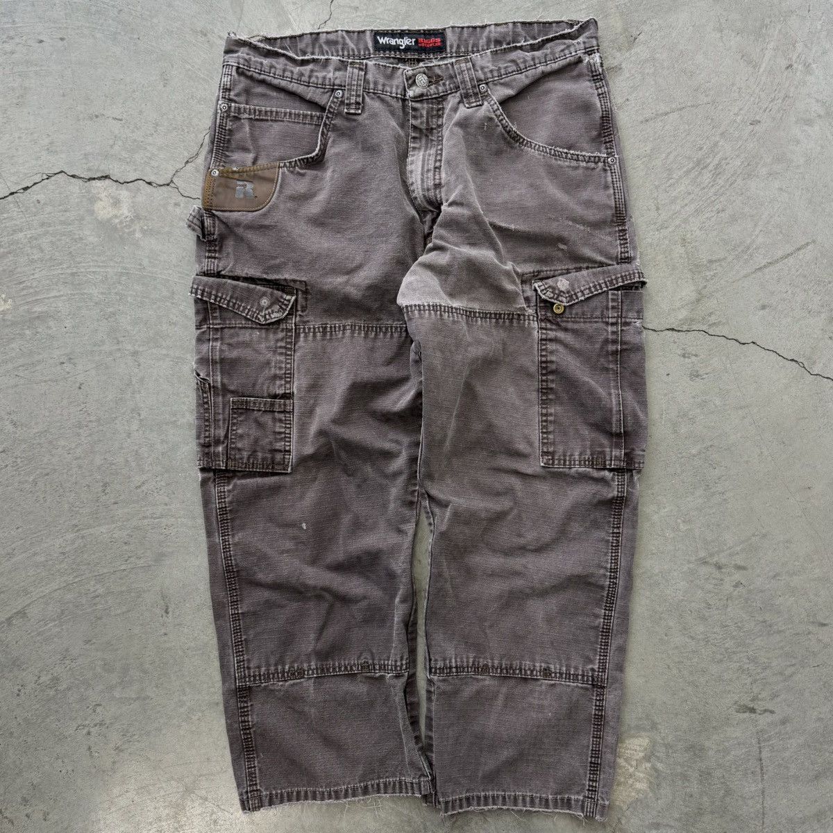 Wrangler Vintage Thrashed And Fedex Wrangler Rigs Chocolate Pants Size US 34 / EU 50 - 1 Thumbnail