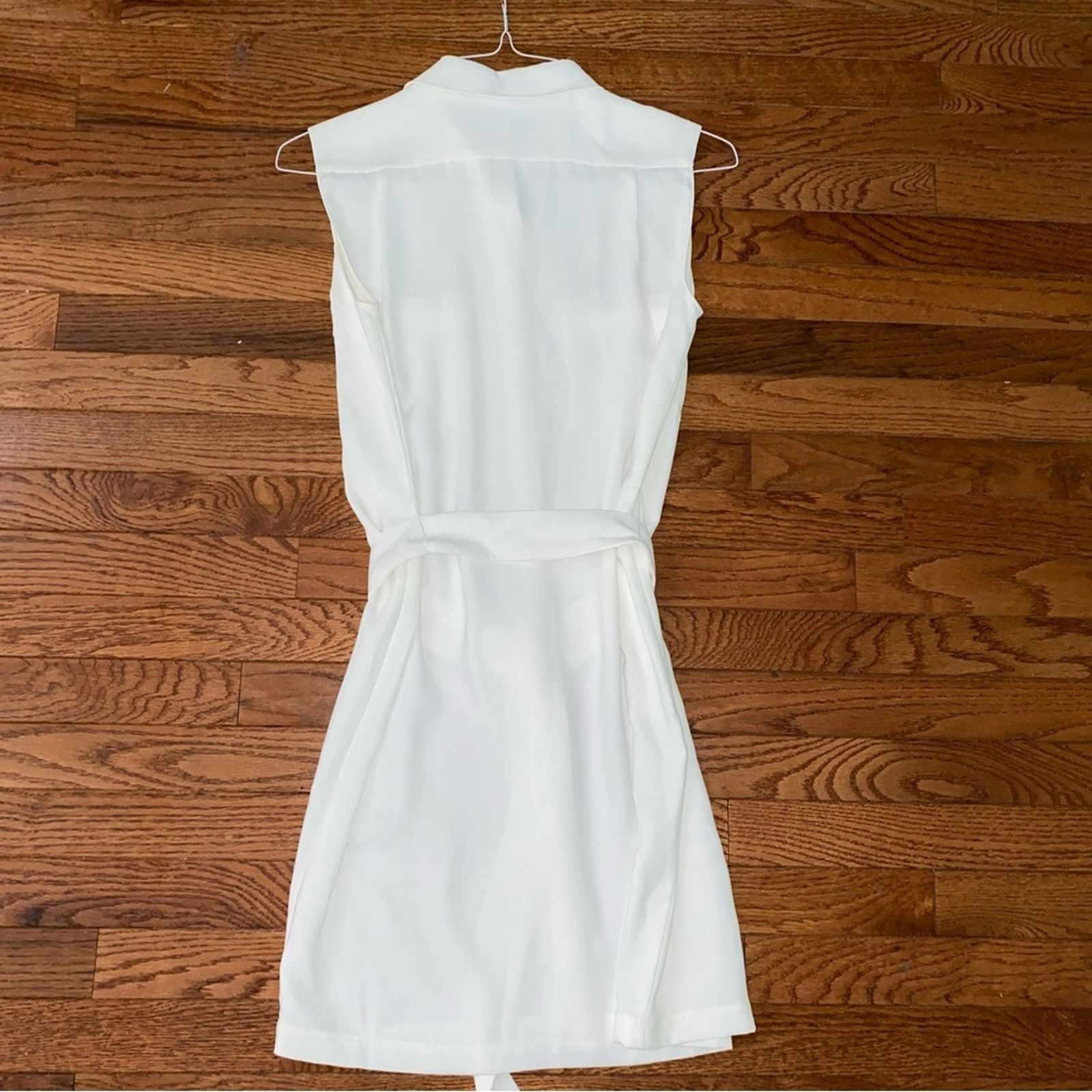 Amanda Uprichard New! $216 Amanda Uprichard White Sleeveless Shirt Dress S Size S / US 4 / IT 40 - 5 Thumbnail