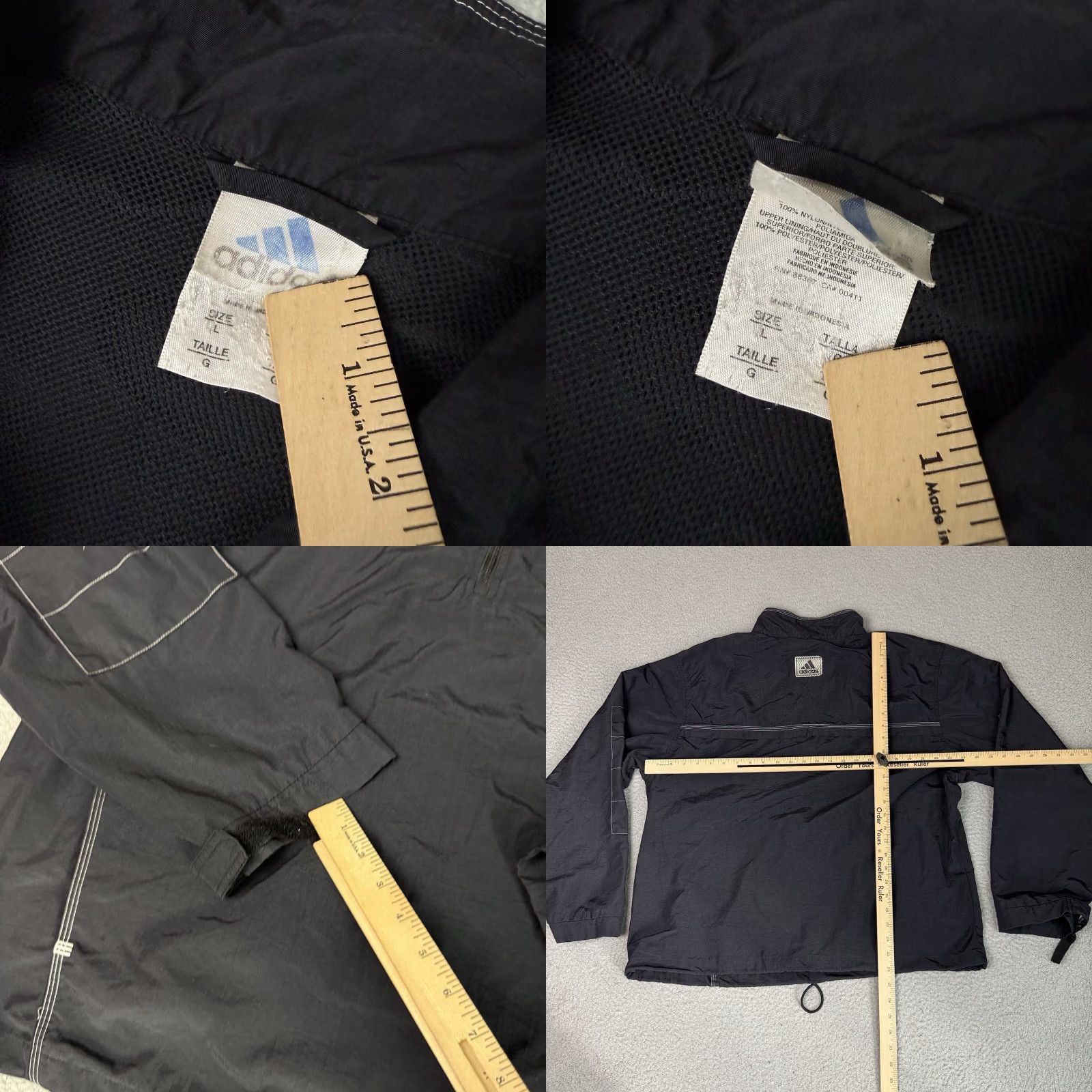 Adidas VINTAGE adidas Jacket Mens L Black 1/4 Zip Mock Essential Sweatshirt Track L Mens Size US L / EU 52-54 / 3 - 8 Thumbnail
