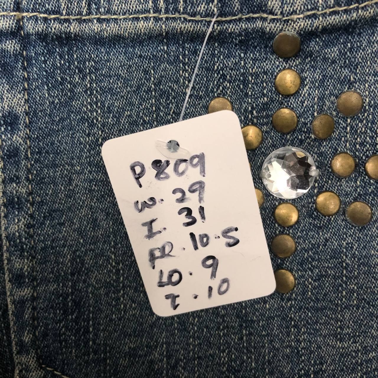 Japanese Brand P809 NEUF CENT NEUF FLARED JEANS Size 29" - 10 Thumbnail