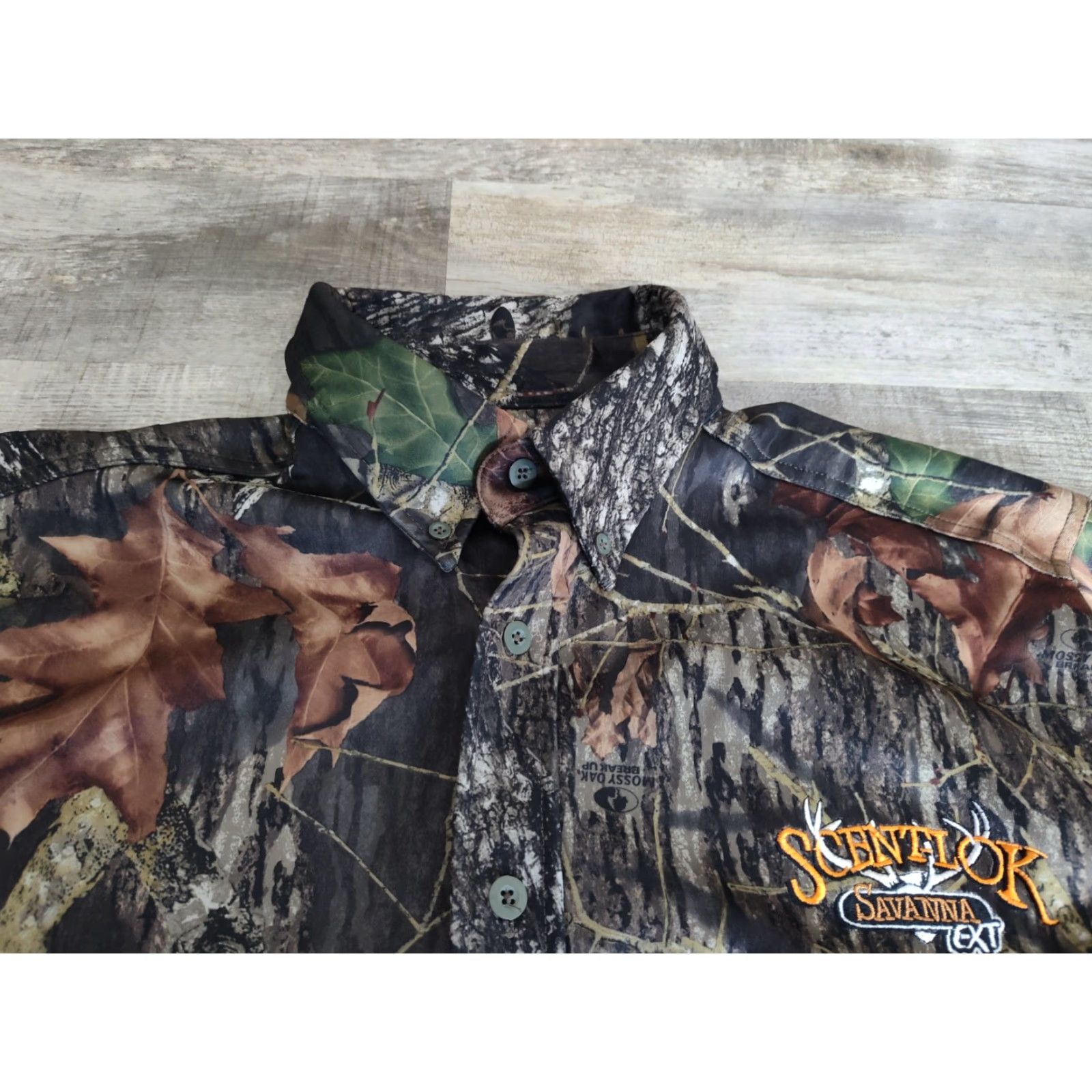 Vintage Scent-Lok Savanna EXT Mens Large Camo Polyester Flannel Hunting Button Up Shirt Size US L / EU 52-54 / 3 - 6 Thumbnail