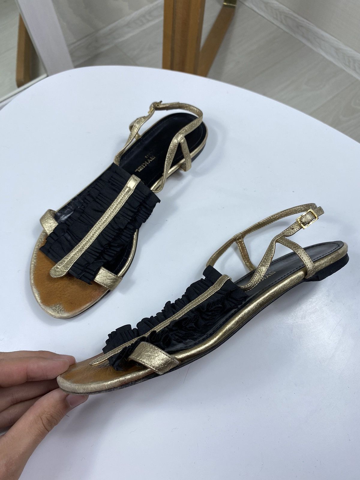 Sonia Rykiel × Vintage Sonia Rykiel Leather Sandals Size US 8 / IT 38 - 15 Thumbnail