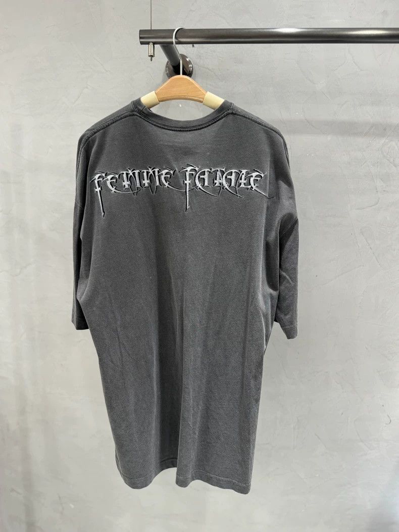 Balenciaga Balenciaga Charcoal back embroidered monogram short sleeve Size US XS / EU 42 / 0 - 1 Thumbnail