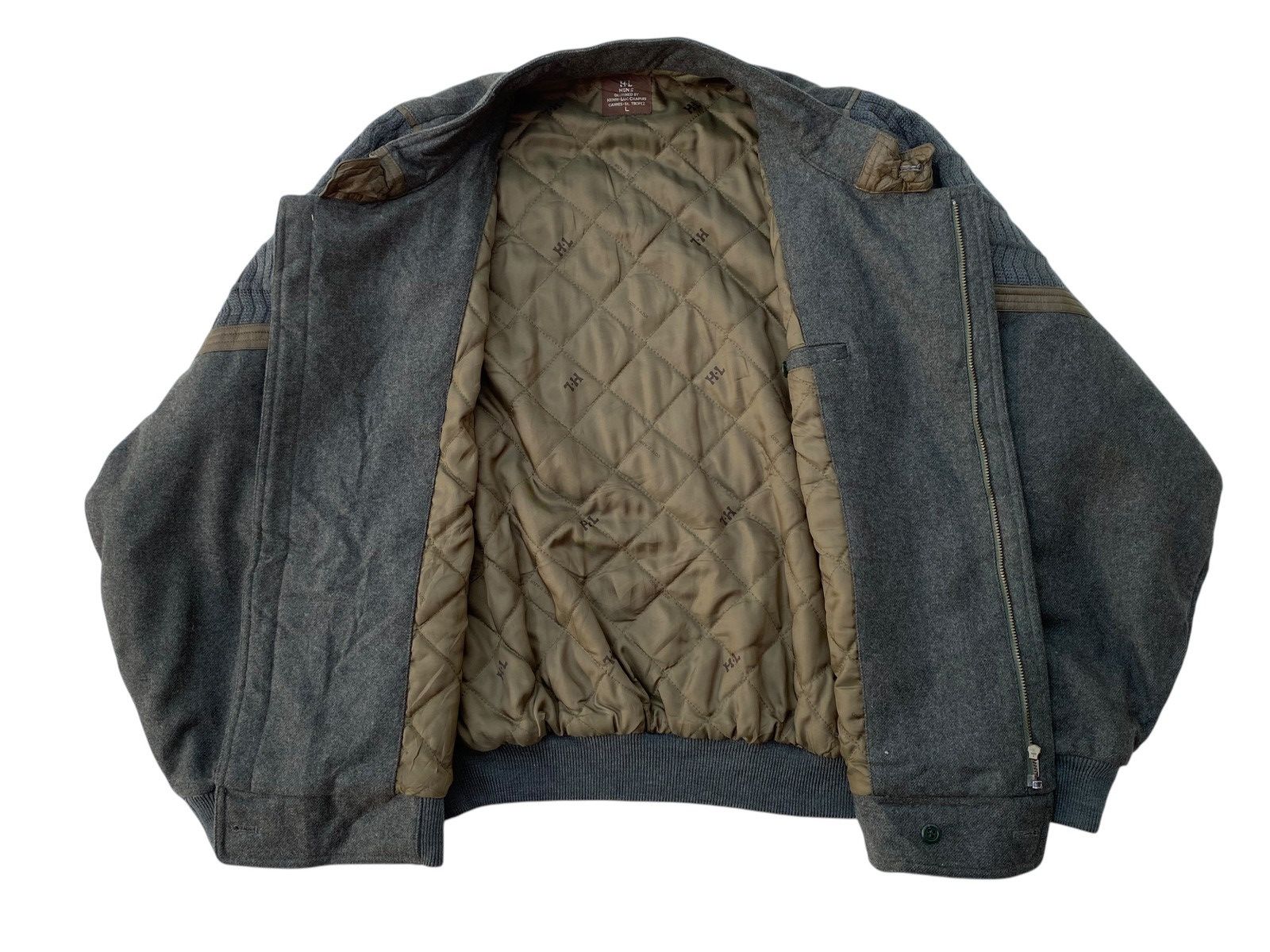Japanese Brand Vtg Henri Luc Chapuis Wool Bomber Jacket Size US L / EU 52-54 / 3 - 4 Thumbnail