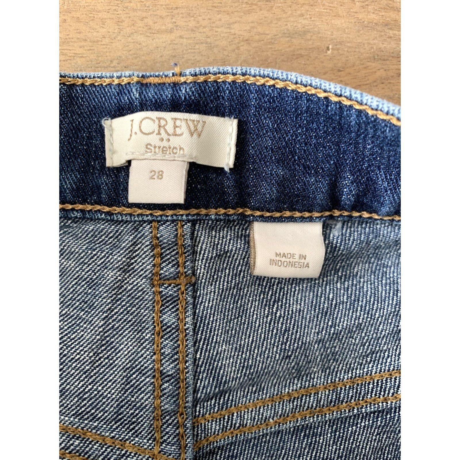 J.Crew J. Crew Jeans Slim Straight Womens 28 Regular 32x29 Medium Wash Denim Pocket Zipper Button Rise Mid 8.5-10.5in Vintage No Size 28" / US 6 / IT 42 - 3 Thumbnail