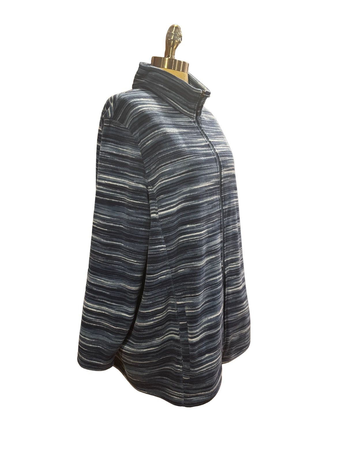 Other Blue striped fleece Jacket.wj0911 Size XXL / US 16-18 / IT 52-54 - 7 Thumbnail