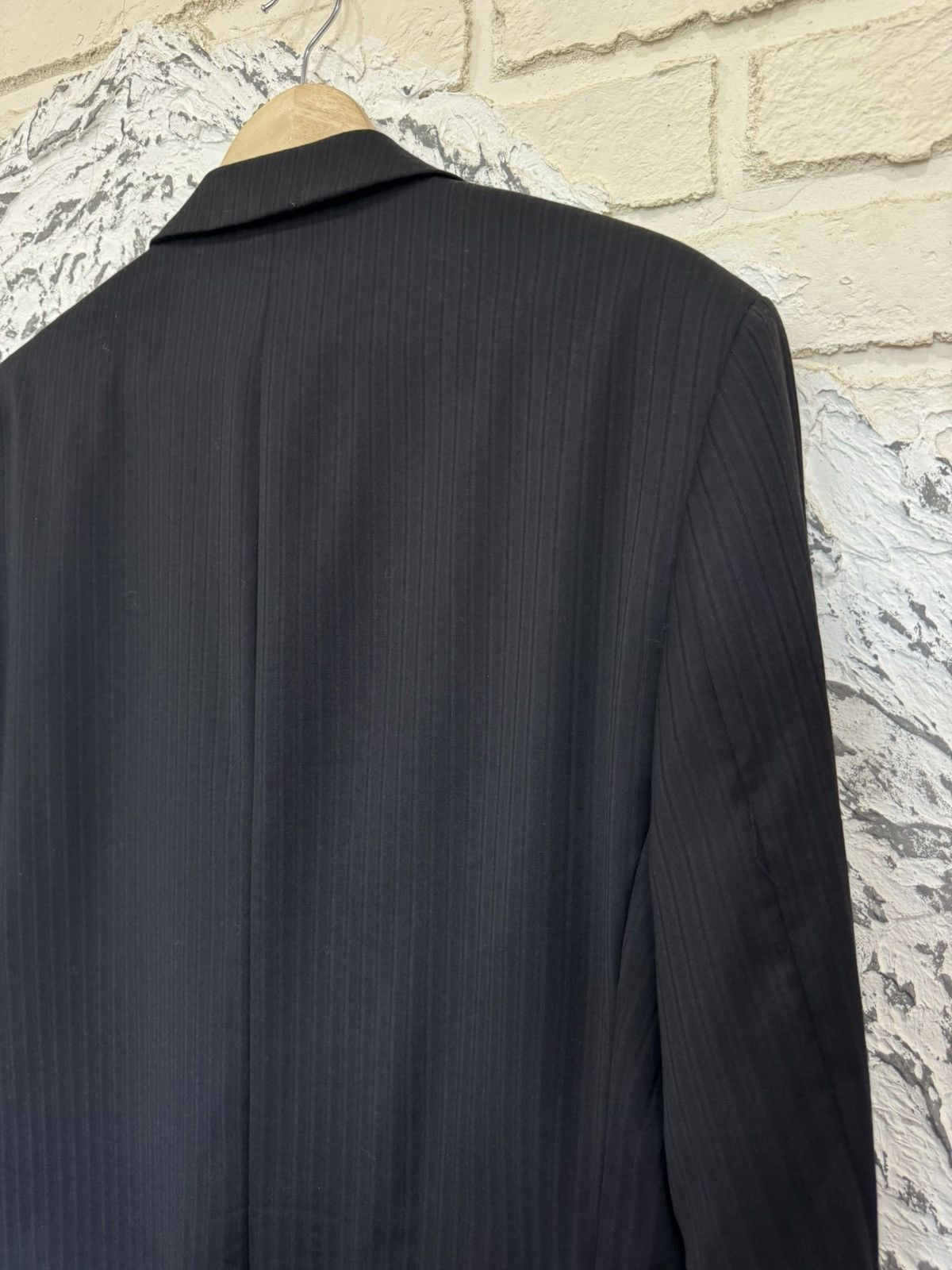 Balmain Balmain Paris Blazer Men's Suit Jacket Black Pin Stripe Size 40L - 10 Thumbnail