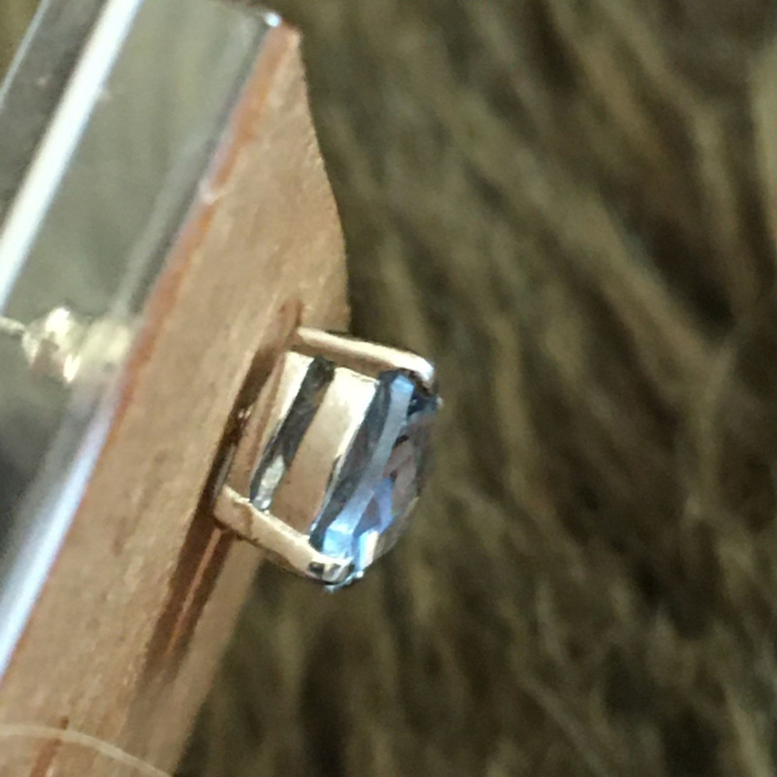 Jewelry Faceted dome simulated blue topaz stud earrings Size ONE SIZE - 3 Thumbnail