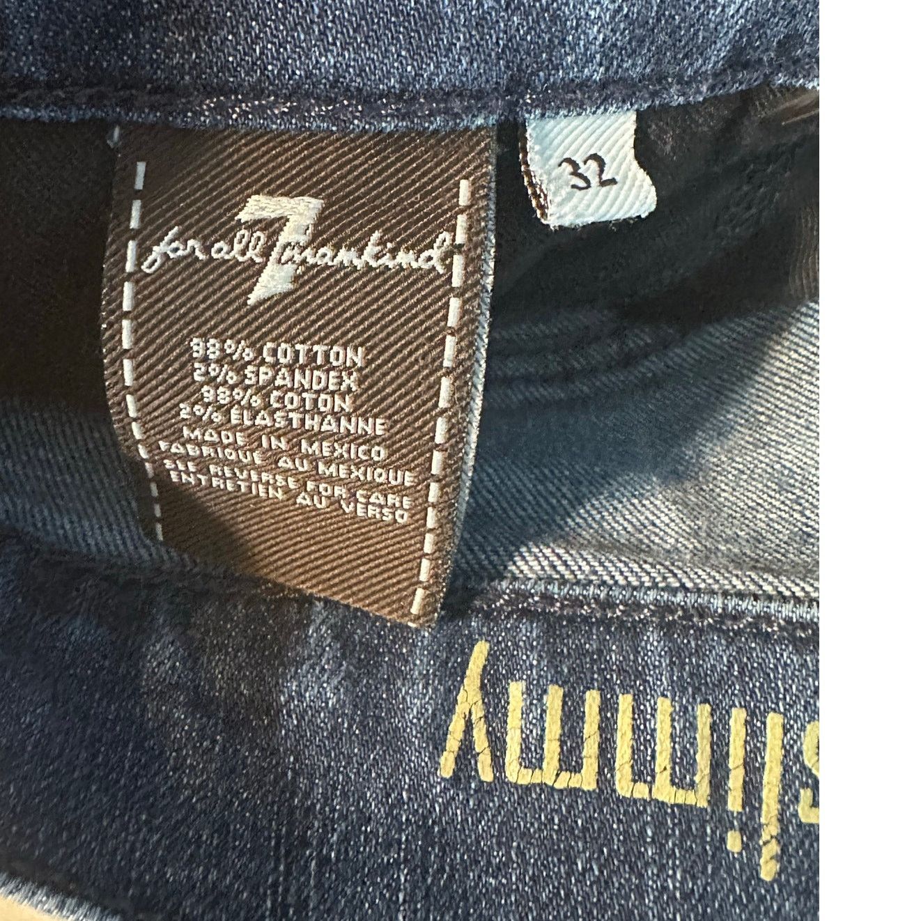 7 For All Mankind 7 for all Mandkind Slimmy distressed blue jeans size 32 Size US 32 / EU 48 - 5 Thumbnail