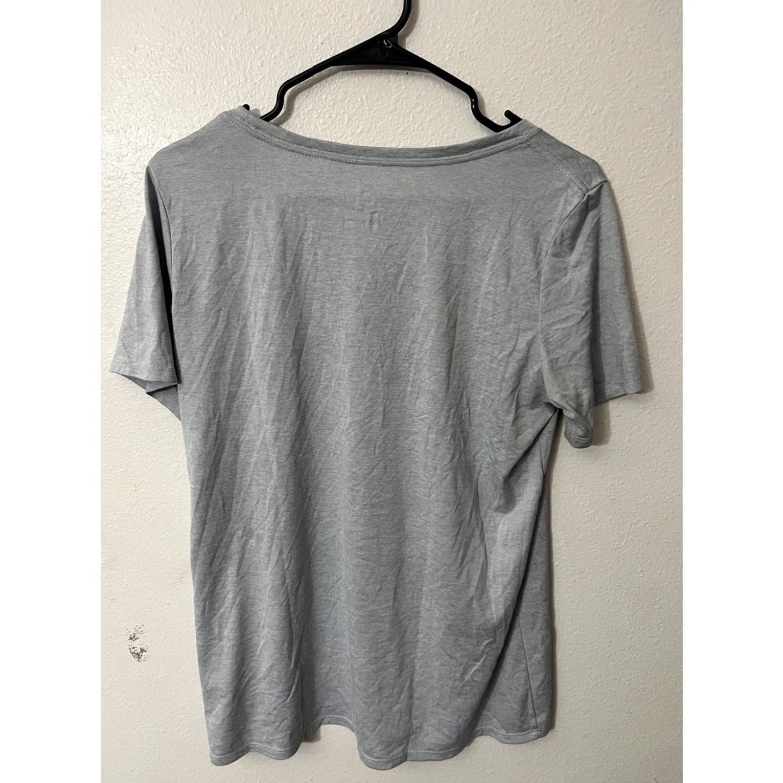 Nike Nike Dri-FIT T-Shirt Women's Large Gray Short Sleeve Scoop Neck Pullover Gym & Training Size L / US 10 / IT 46 - 2 Thumbnail