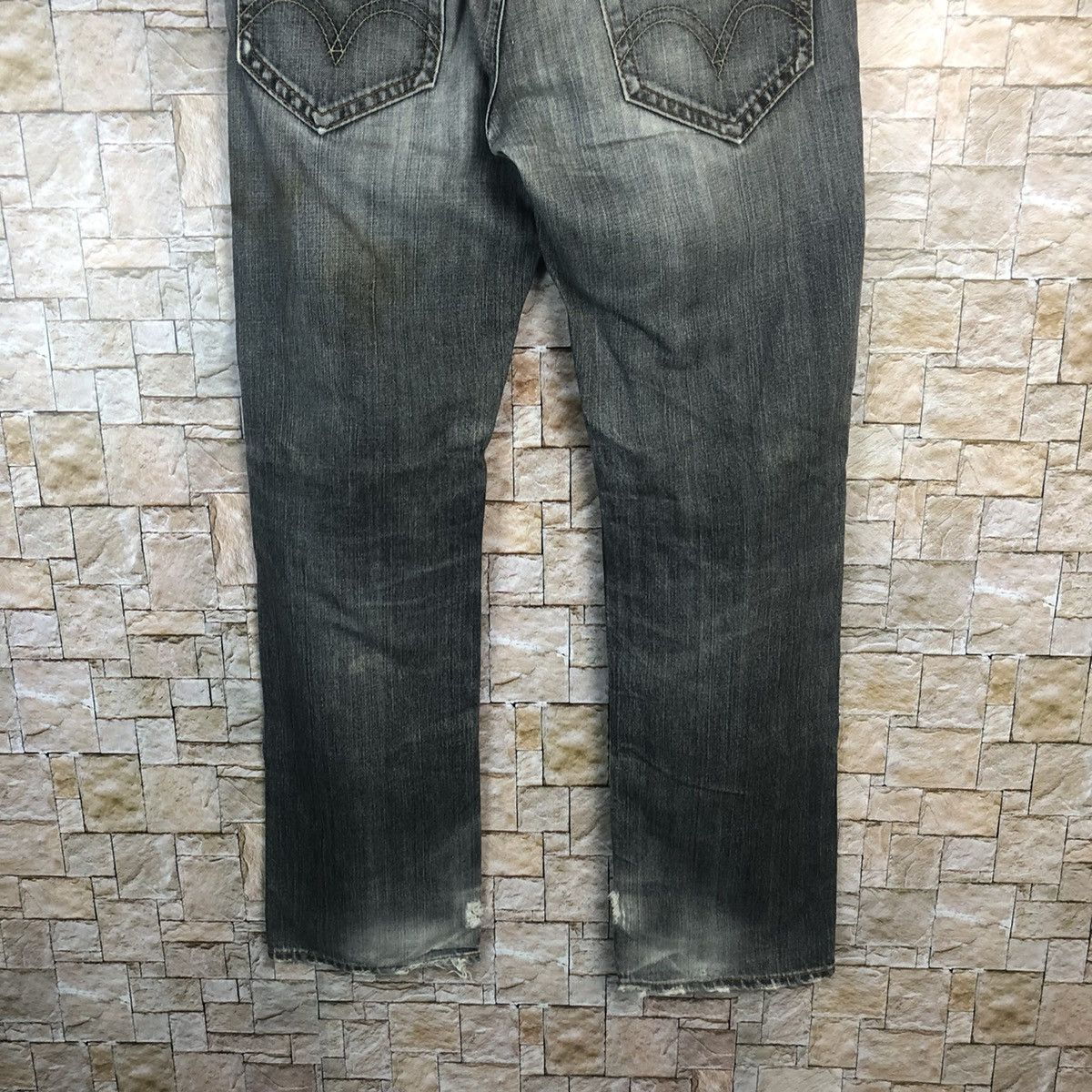 Levi's 502 Levis Black Distressed Denim Pants #A55 Size US 34 / EU 50 - 17 Thumbnail