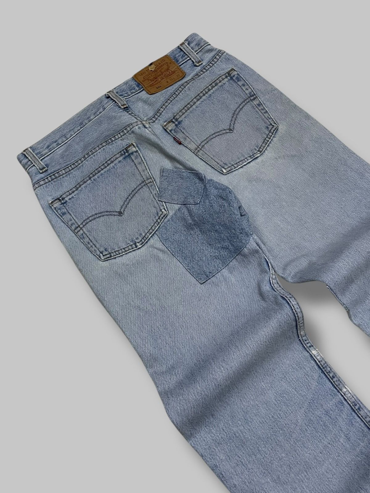 Levi's Vintage Clothing Vintage 1990s Designer Levis 501 Patchwork Classic Denim Size US 30 / EU 46 - 15 Thumbnail