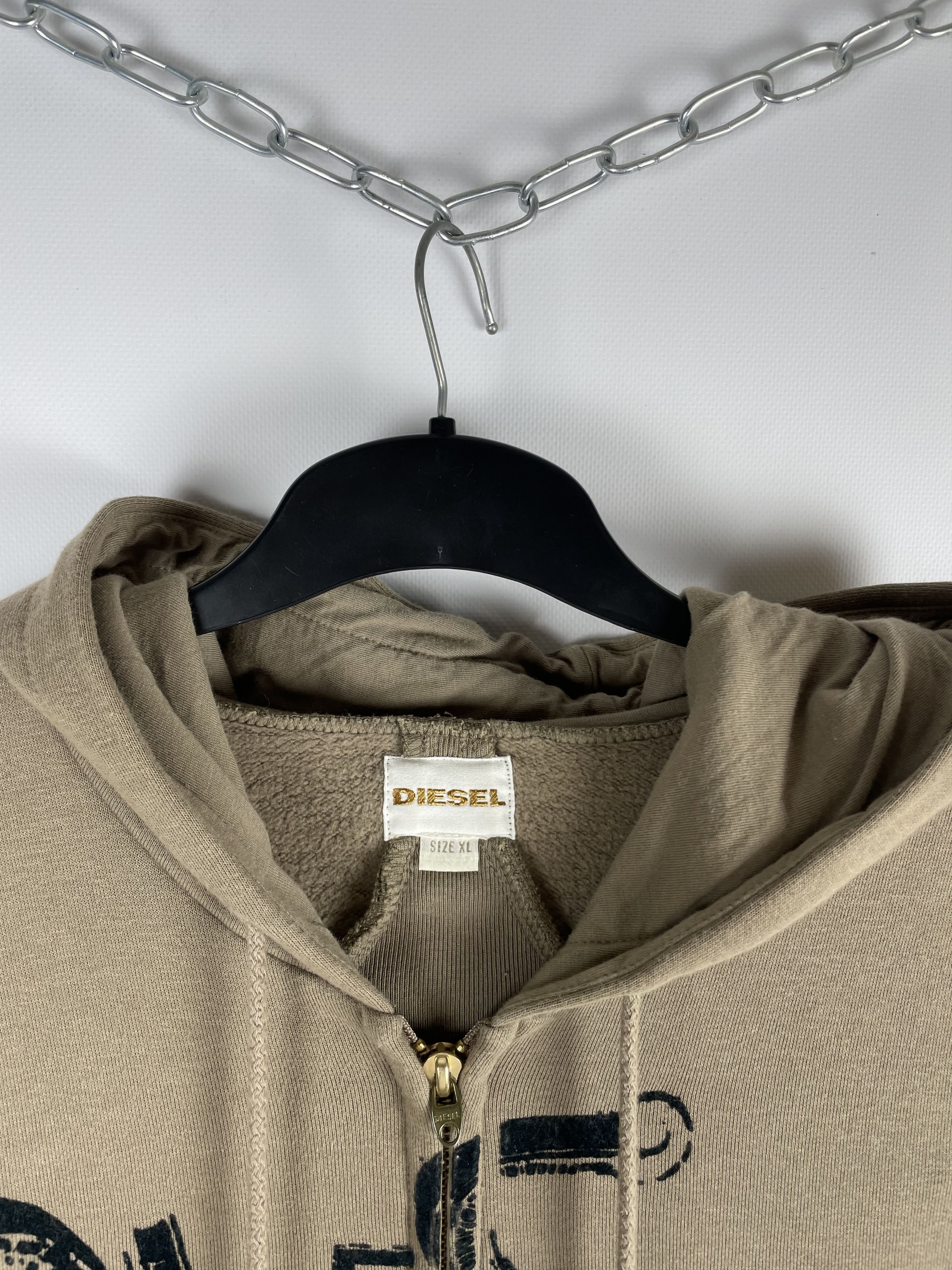 Diesel Vintage Diesel Destroyed Faded Zip Up Hoodie Size XL / US 12-14 / IT 48-50 - 4 Thumbnail