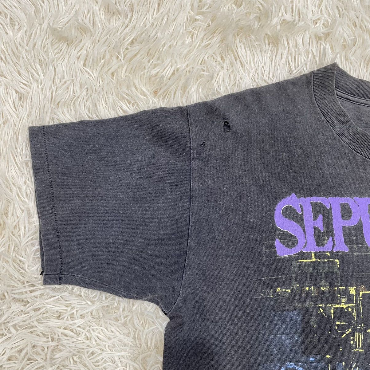 Band Tees Final Drop‼️ Vtg Sepultura Rare Europe 1993 Chaos AD Size US L / EU 52-54 / 3 - 9 Thumbnail