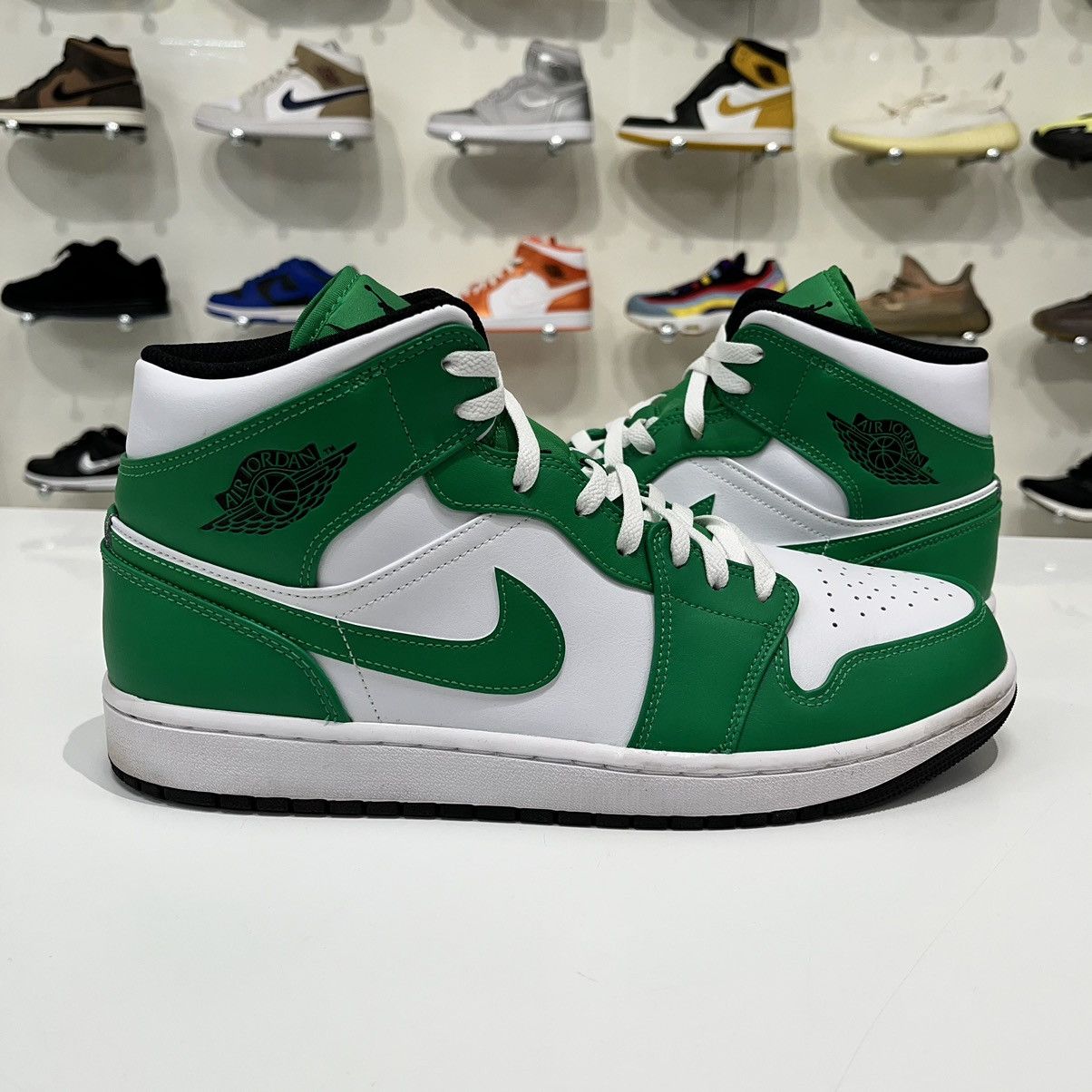 Nike Air Jordan 1 Mid Lucky Green Size US 12 / EU 45 - 1 Thumbnail