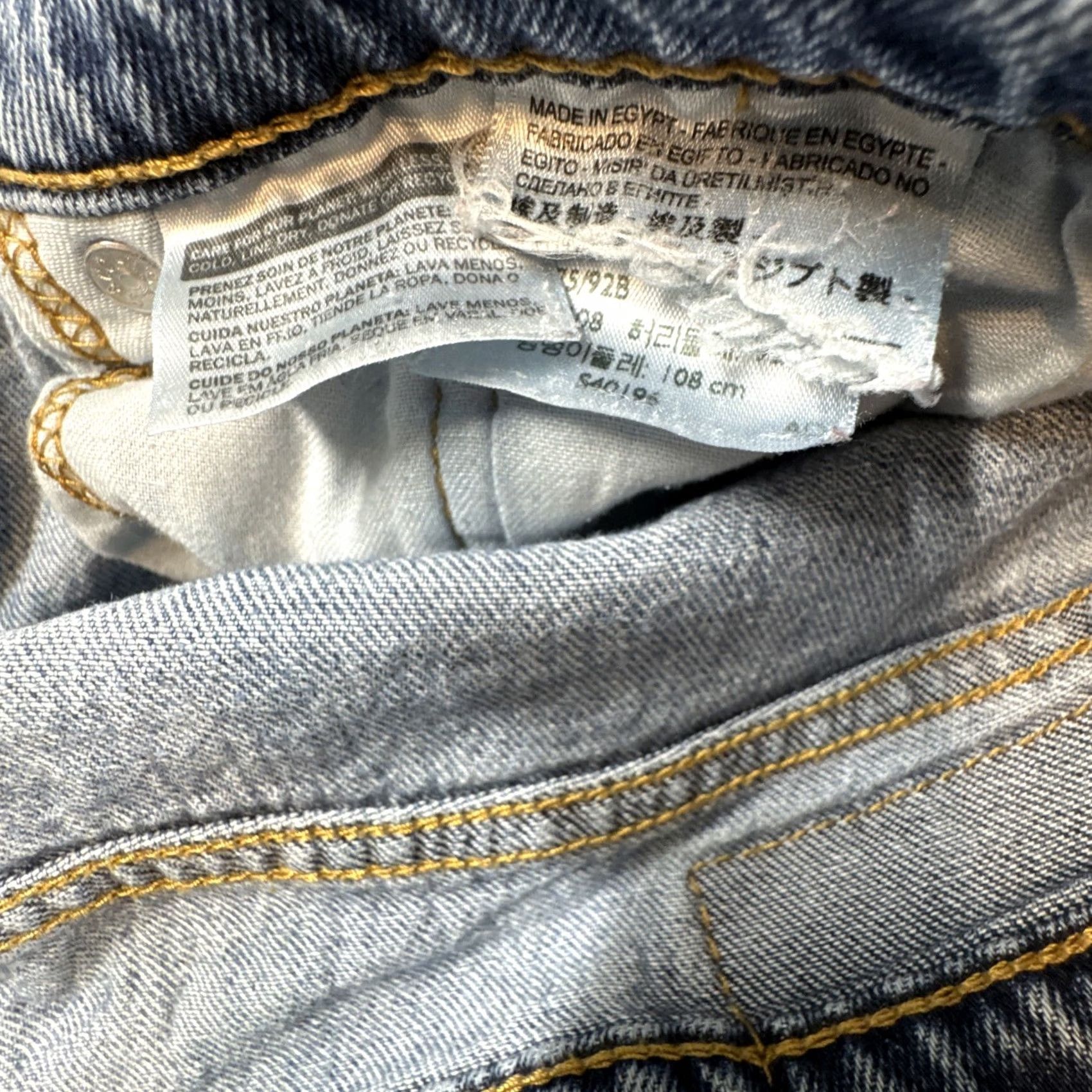 Levi's Levi'S 502 Jeans Men Blue High Rise Straight Fit Medium Wash Size US 36 / EU 52 - 6 Thumbnail