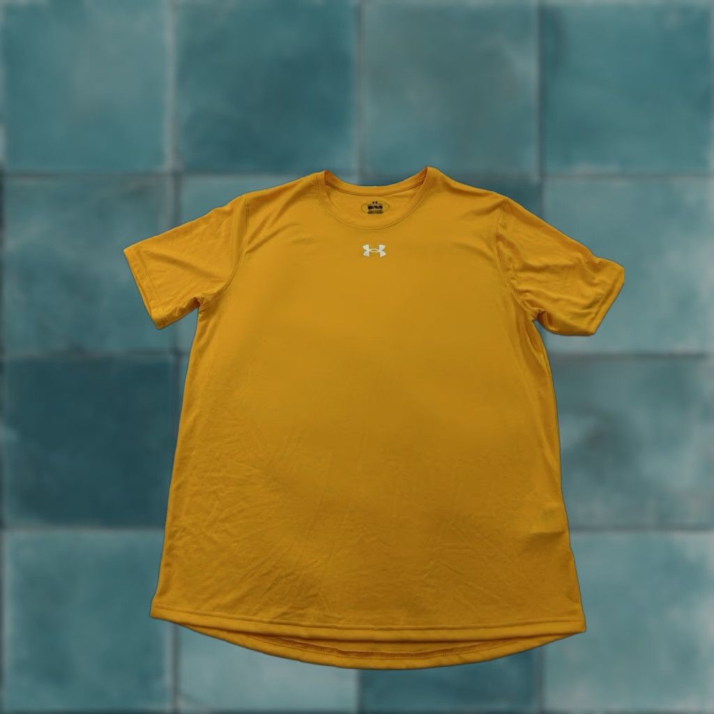 Under Armour Under Armour Shirt Mens Medium Yellow Gold Short Sleeve Athletic Training Size US M / EU 48-50 / 2 - 1 Thumbnail
