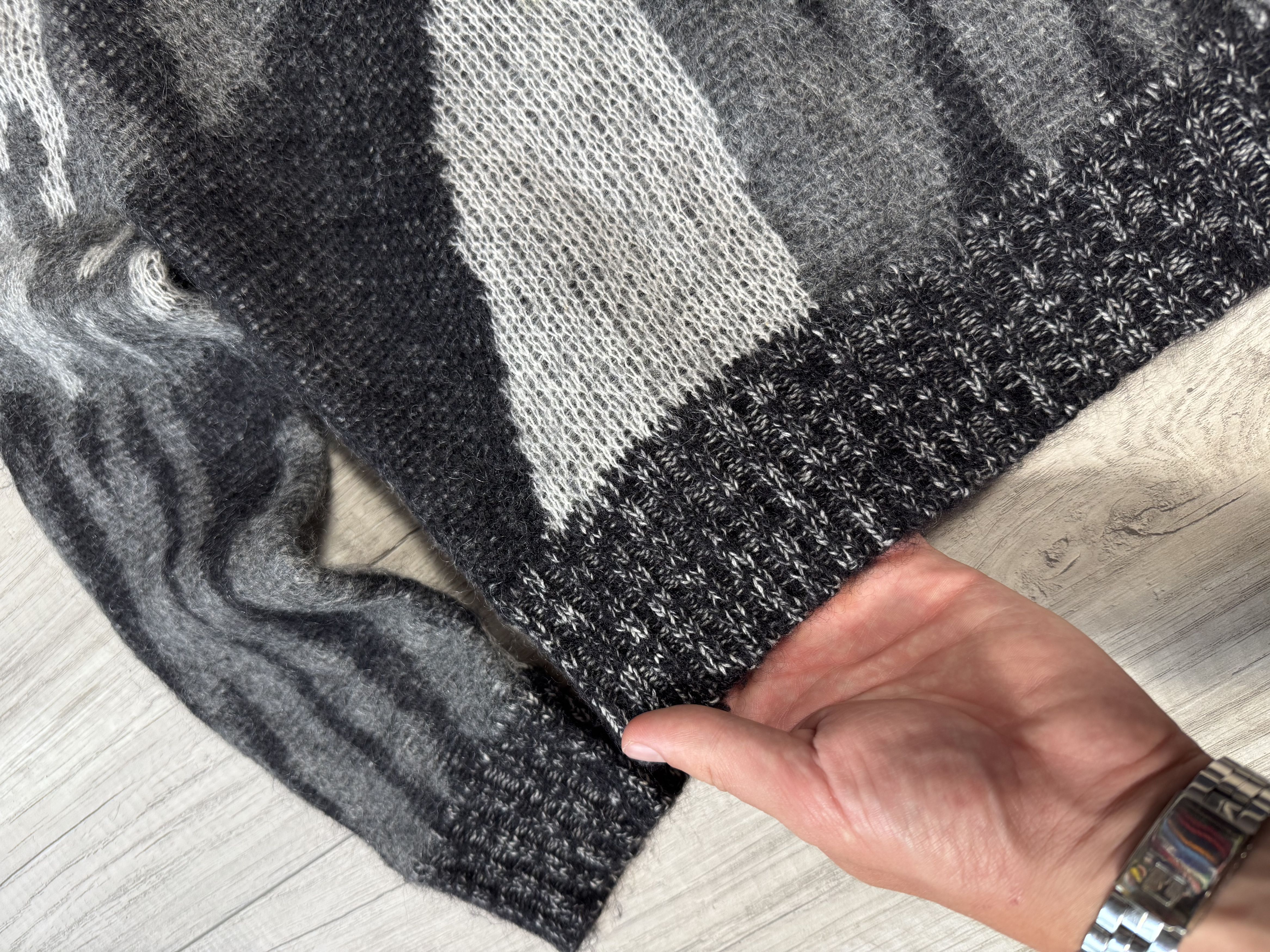 Other SCAGLIONE Mohair Merino Wool Camo Cropped Sweater Oversized Size S / US 4 / IT 40 - 6 Thumbnail