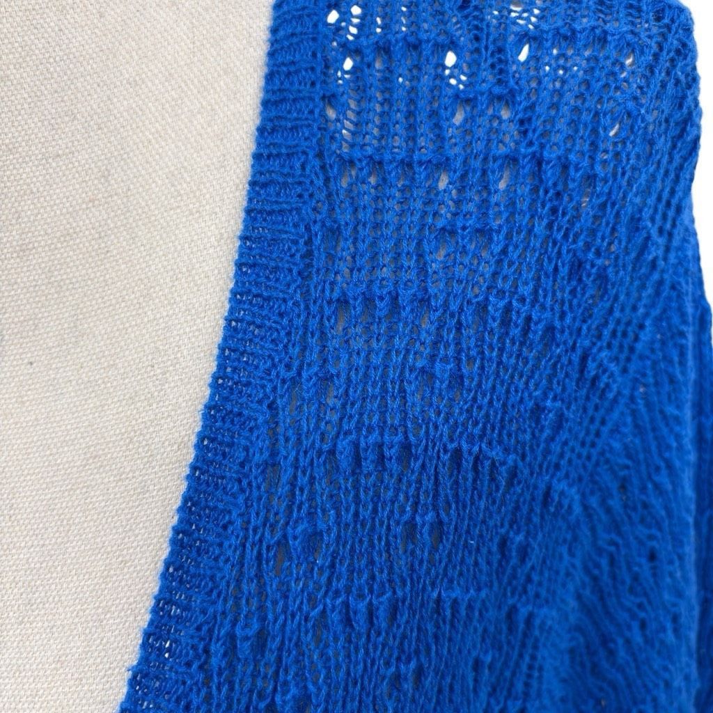 Other Tanjay Blue Open Knit Cardigan M Boho Minimalist Cottagecore Y2K Indie Knitwear Size M / US 6-8 / IT 42-44 - 7 Thumbnail