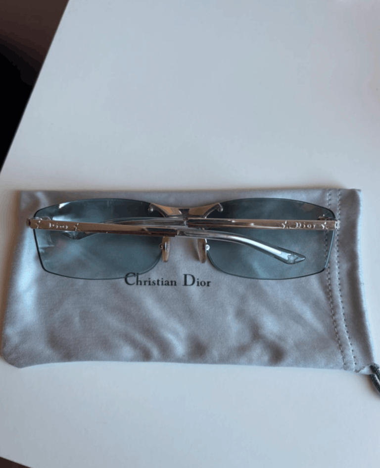Christian Dior Monsieur DIOR Sunglasses Pop Rectangle Wrap Straps Logo RI945 Size ONE SIZE - 2 Thumbnail