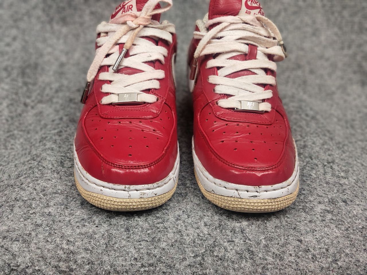 Nike Vintage Nike Air Force Slam Jam Varsity red Supreme sneakers Size US 7 / EU 40 - 9 Thumbnail