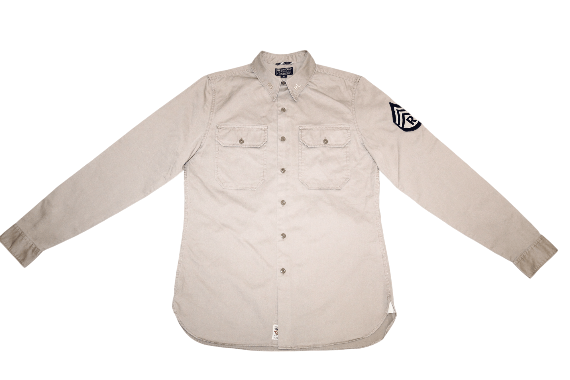 Polo Ralph Lauren Polo Jeans Co. U.S.-R.L. Military Brushed Cotton Overshirt Size US S / EU 44-46 / 1 - 5 Thumbnail