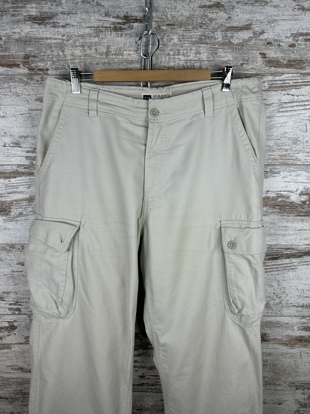 Gap × Vintage Mens Vintage Gap Cargo baggy pants y2k streetwear rare Size US 36 / EU 52 - 3 Thumbnail