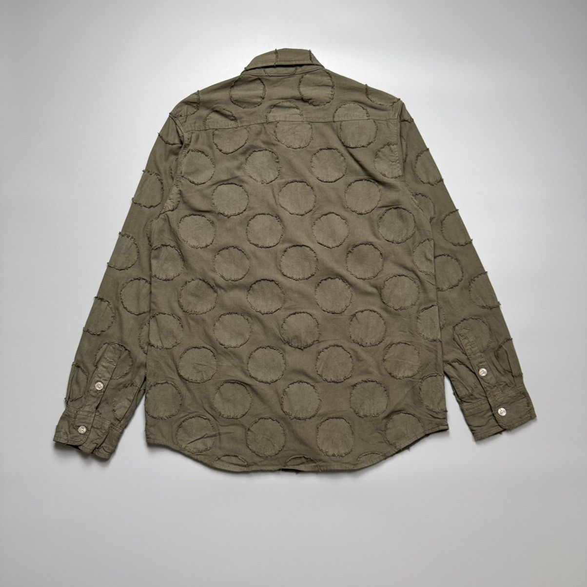 Japanese Brand Bluetrick Okayama - Punch Hole Patch Amekaji Vibes L/S Size US S / EU 44-46 / 1 - 2 Thumbnail