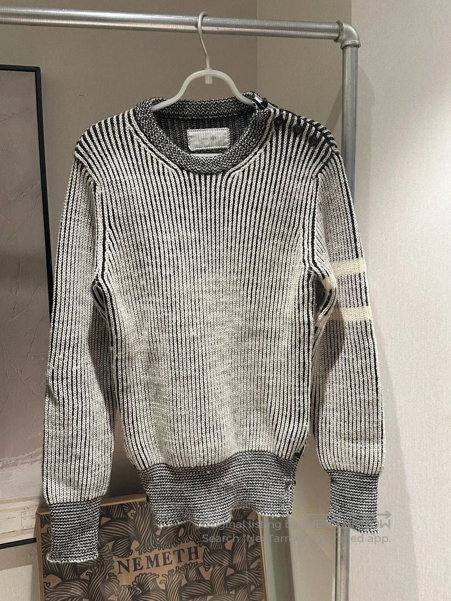 Thom Browne Thom Browne Thom Grey Wool Sweater. Size US M / EU 48-50 / 2 - 1 Thumbnail