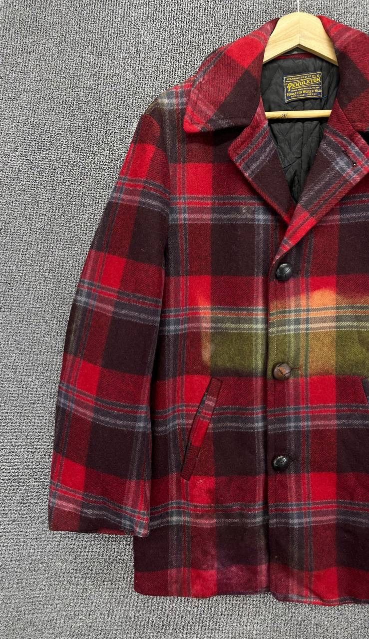 Pendleton × Vintage Vintage Pendleton Shadows Plaid Trashed Wool Jacket Size US M / EU 48-50 / 2 - 3 Thumbnail
