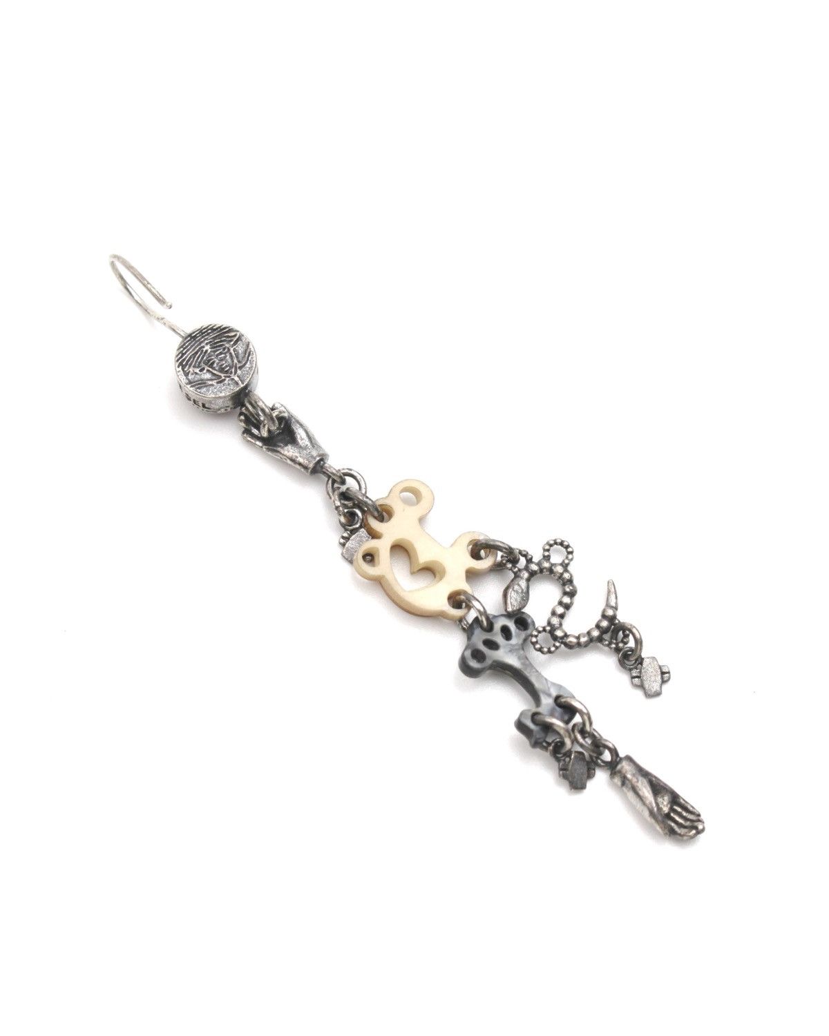 Diesel 2000S DIESEL MIXED RED GEM HAND CHARM SINGLE EARRING Size ONE SIZE - 6 Thumbnail