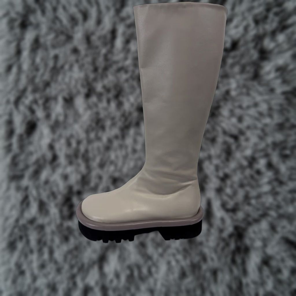 JW Anderson VINTAGE JW Anderson Boots Womens Knee High Sheepskin Leather Sz 38 US 7 Beige Winter Fall Casual Fashion Size US 7 / IT 37 - 1 Thumbnail