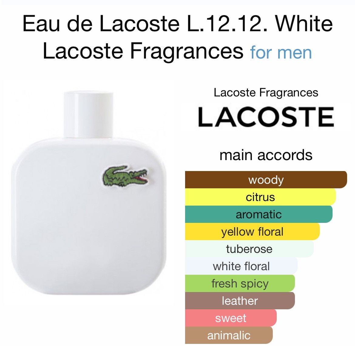 Lacoste Lacoste L.12.12 Blanc 3.3 Oz Brand New Size ONE SIZE - 1 Thumbnail