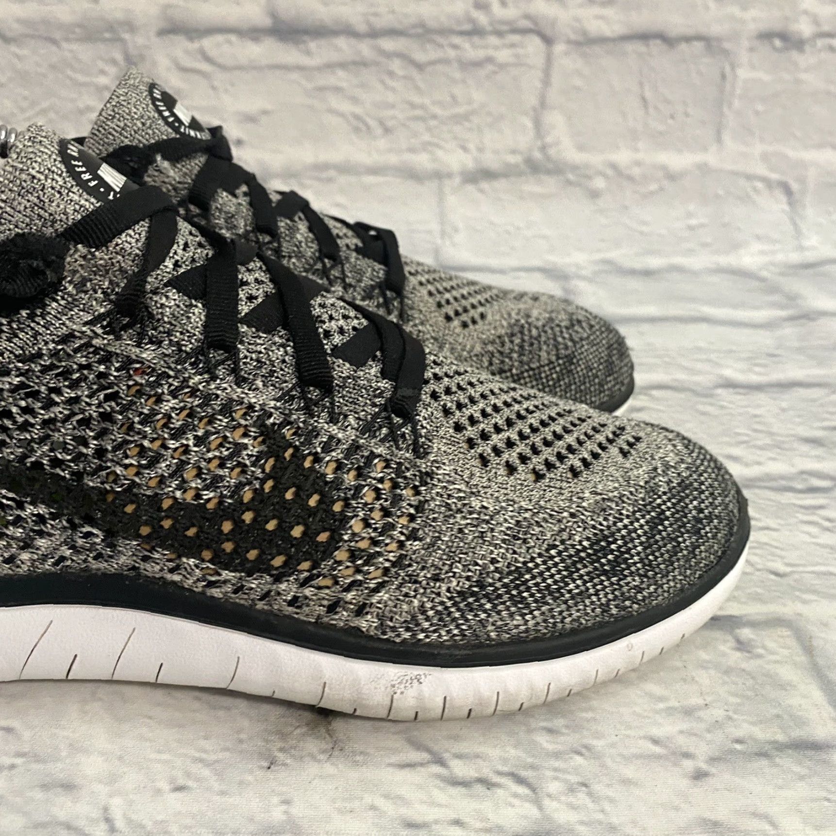 Nike Nike Free RN Flyknit 2018 Oreo Sneaker Size US 6 / IT 36 - 4 Thumbnail