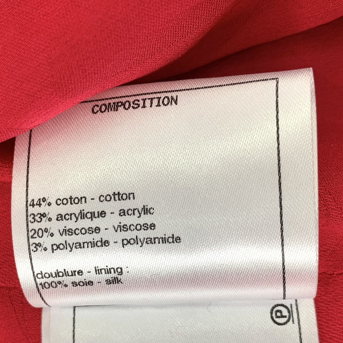 Chanel Chanel Red Pearl Button Cotton Lapel Tweed Woven Jacket Size XS / US 0-2 / IT 36-38 - 8 Thumbnail