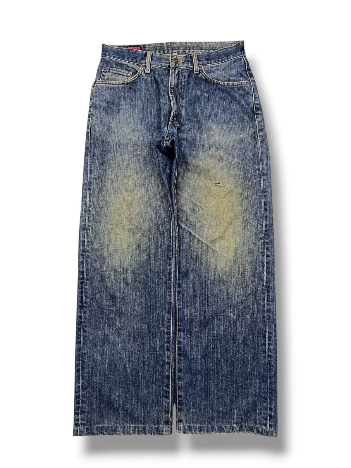 Edwin Baggy Vintage Edwin 503z - Faded Mud Wash, Distressed Denim Size US 30 / EU 46 - 2 Thumbnail