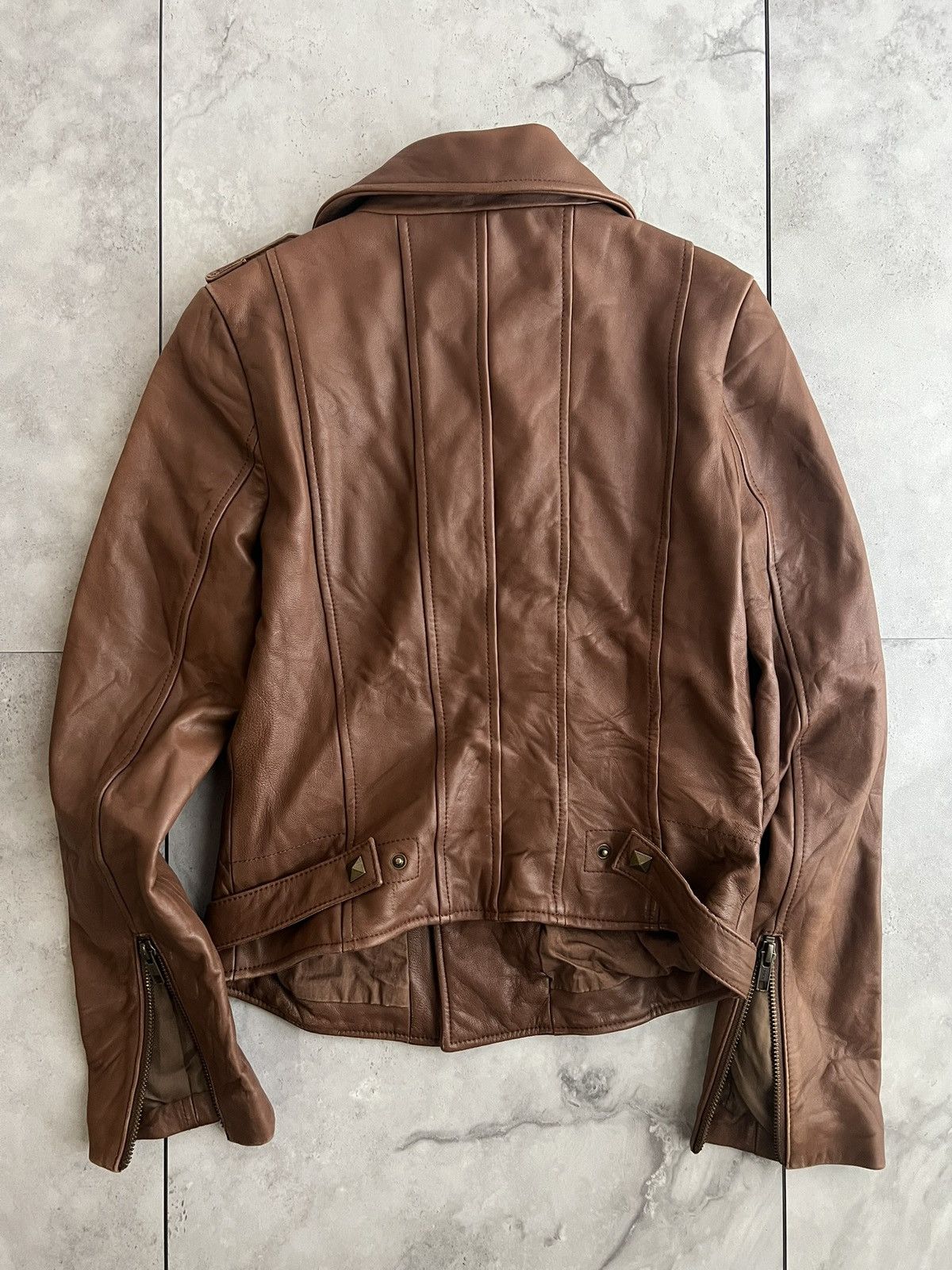 Japanese Brand Enigma Studded Leather Rider Jacket Size US XS / EU 42 / 0 - 3 Thumbnail