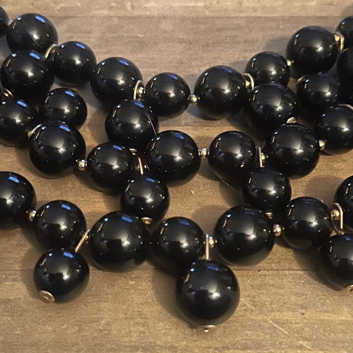 Kenneth Jay Lane Vintage Kenneth Jay Lane triple strand black bead necklace Size ONE SIZE - 3 Thumbnail