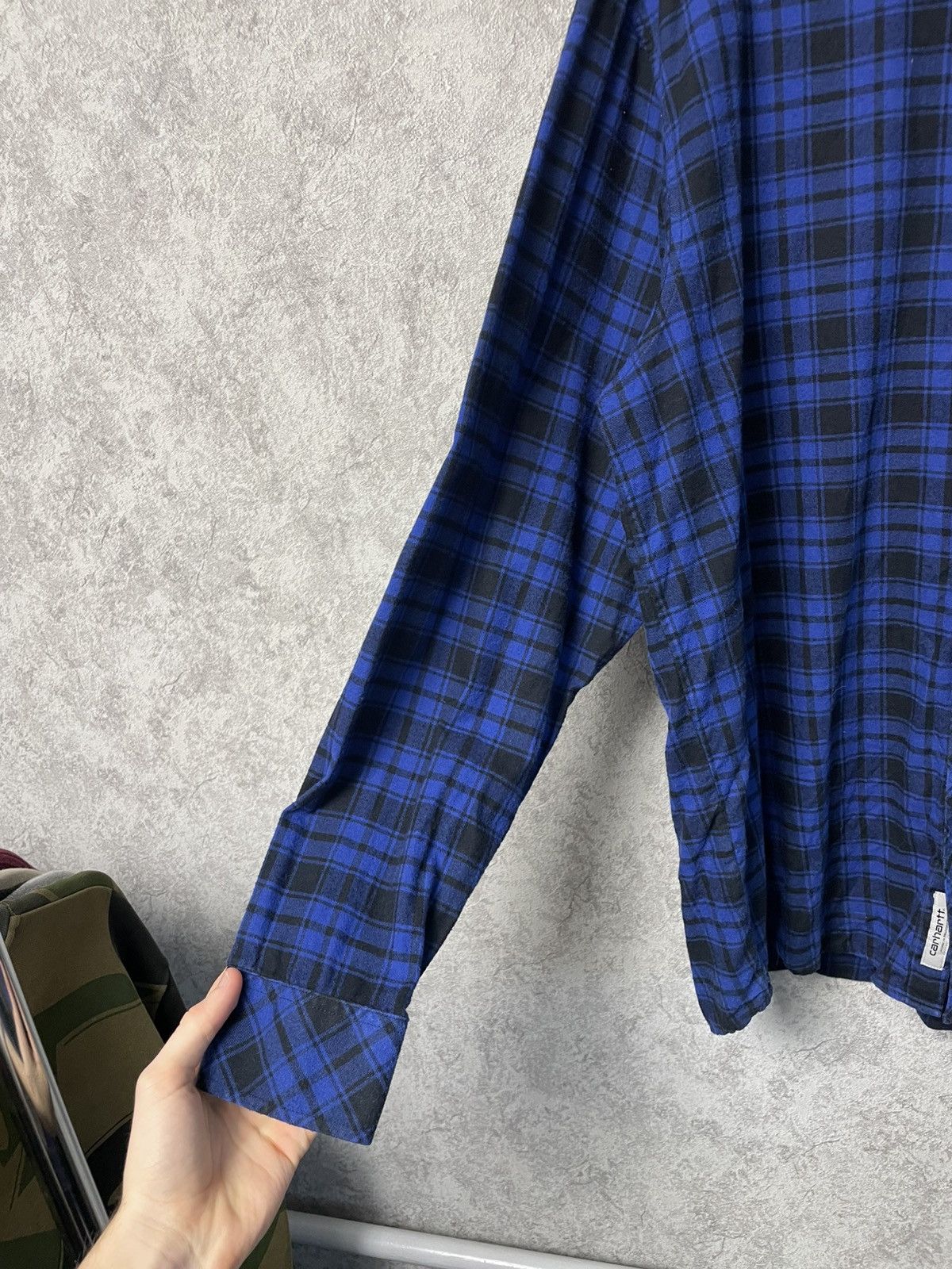Carhartt Carhartt Blue Flannel Long Sleeve Button-Up Shirt Size US XL / EU 56 / 4 - 5 Thumbnail