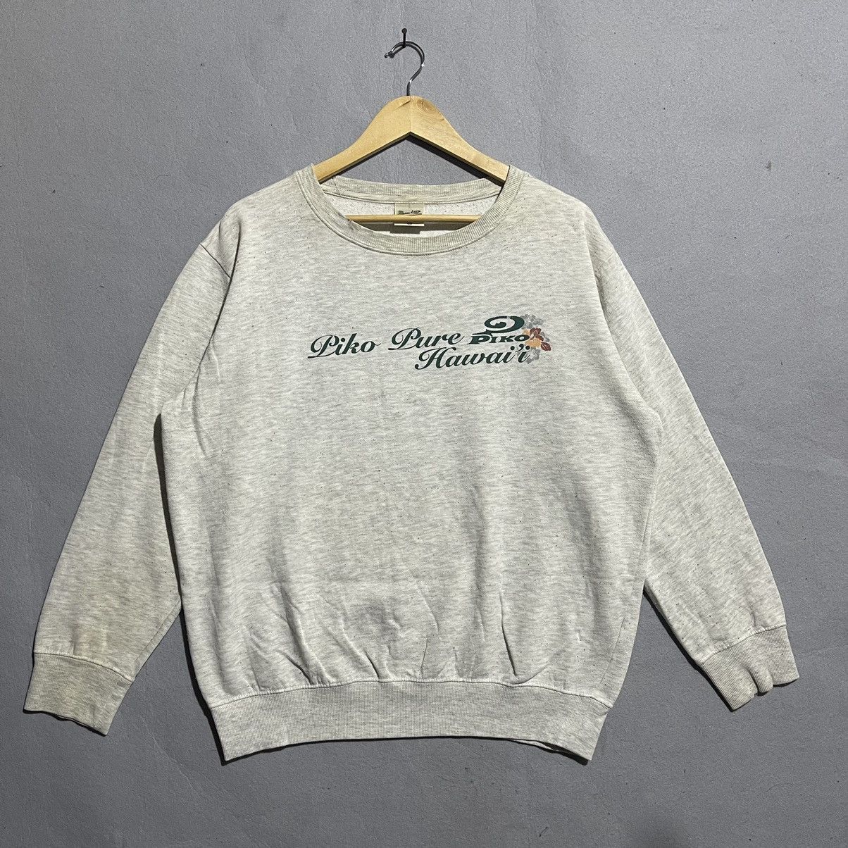 Vintage Vintage 90s Piko Pure Hawaii Surf Sweatshirt XL Heather Gray Size US XL / EU 56 / 4 - 3 Thumbnail