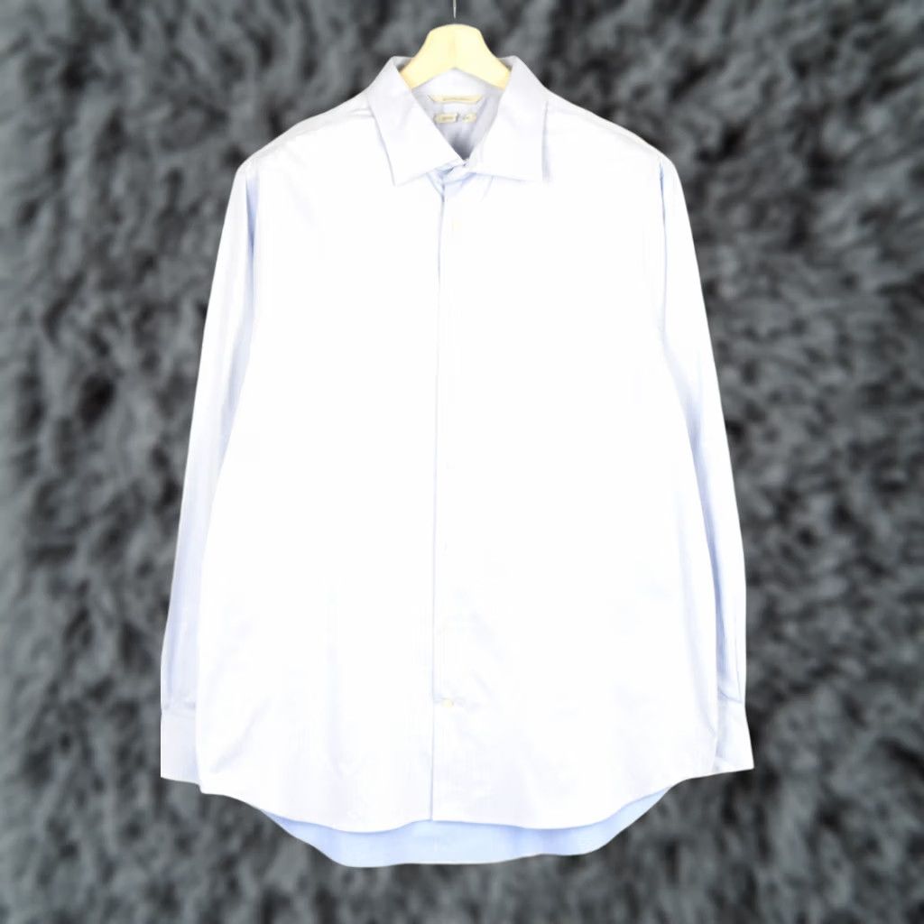 Suitsupply SUITSUPPLY Formal Shirt Blue Mens 45 / 17 3/4 Cotton Two Ply Spread Collar Size 48R - 1 Thumbnail