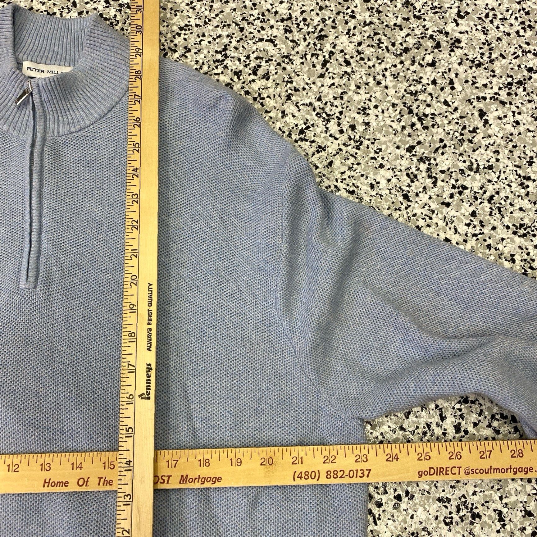 Peter Millar Peter Millar 1/4 Zip Sweater Pullover Men’s XXLarge Blue Cotton Knit Mock Neck Long Sleeve Casual Business Size US L / EU 52-54 / 3 - 3 Thumbnail
