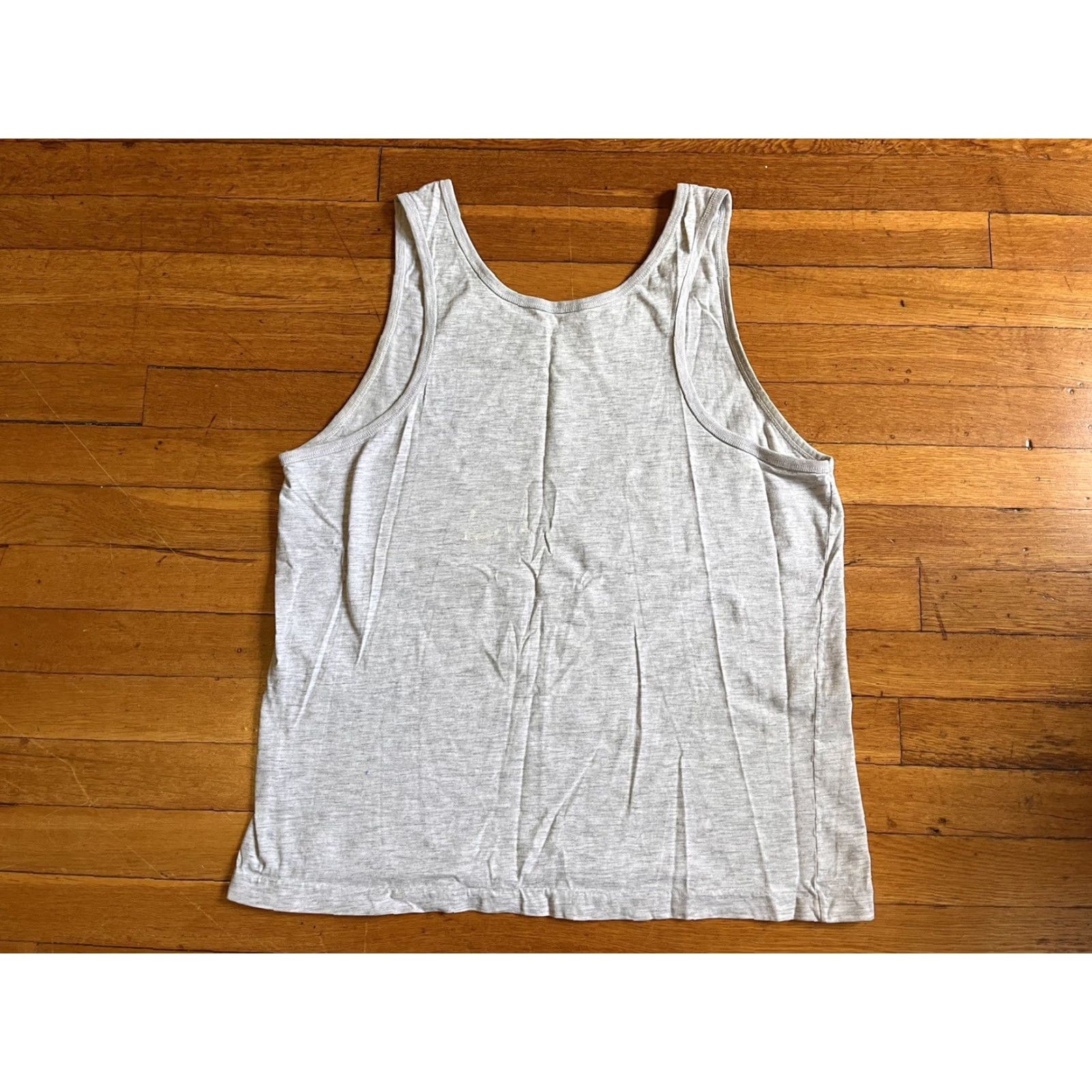 Vintage VINTAGE Xcaret Cancun Tank Top Men’s Large Grey Logo Graphic Print 90s Tank Mens Size US L / EU 52-54 / 3 - 5 Thumbnail