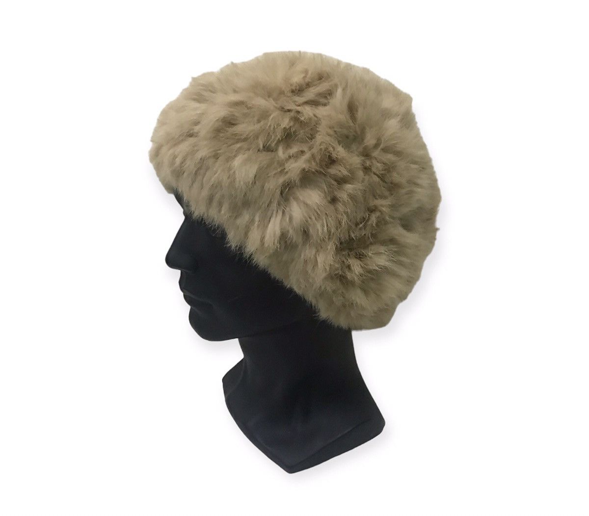 image of Lds Mink Fur Fleece Beanie Hat in Brown, Men's