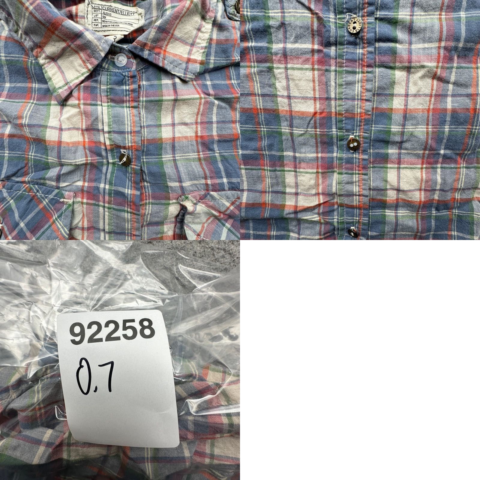 Vintage Current/Elliott The Perfect Shirt Canyon Plaid Button Shirt Large Long Sleeve Blue Mens? Womens? Size L / US 10 / IT 46 - 8 Thumbnail