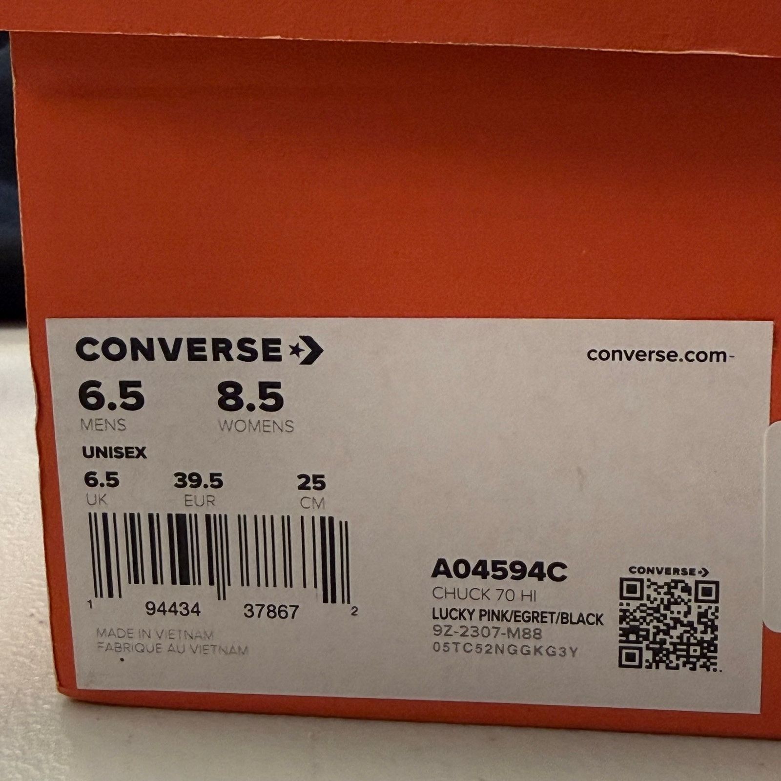 Converse CONVERSE WOMEN'S 8.5 CHUCK 1970s SEASONAL COLOR LUCKY PINK Size US 8.5 / IT 38.5 - 9 Thumbnail