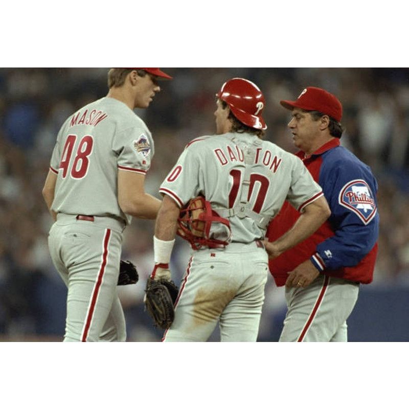 MLB × Starter Philadelphia Phillies 90s STARTER pullover 2XL blue vintage Size US XXL / EU 58 / 5 - 4 Thumbnail