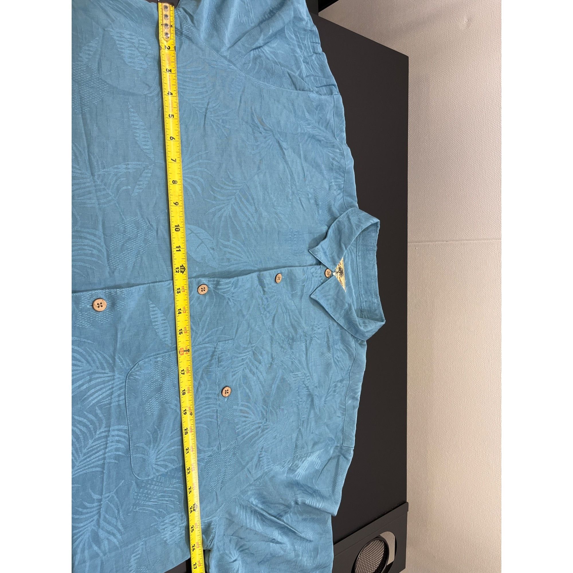 Other Joe Marlin Men's Turquoise Hawaiian Shirt/Button Up Sz 2XLT Size US XXL / EU 58 / 5 - 7 Thumbnail