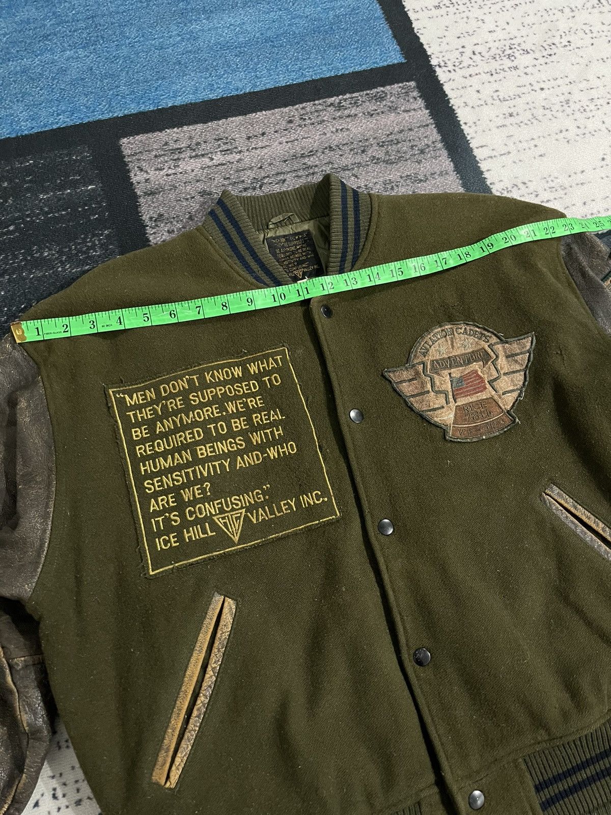 Vintage Vintage The British Confession Varsity Leather Jacket Size US XL / EU 56 / 4 - 22 Thumbnail